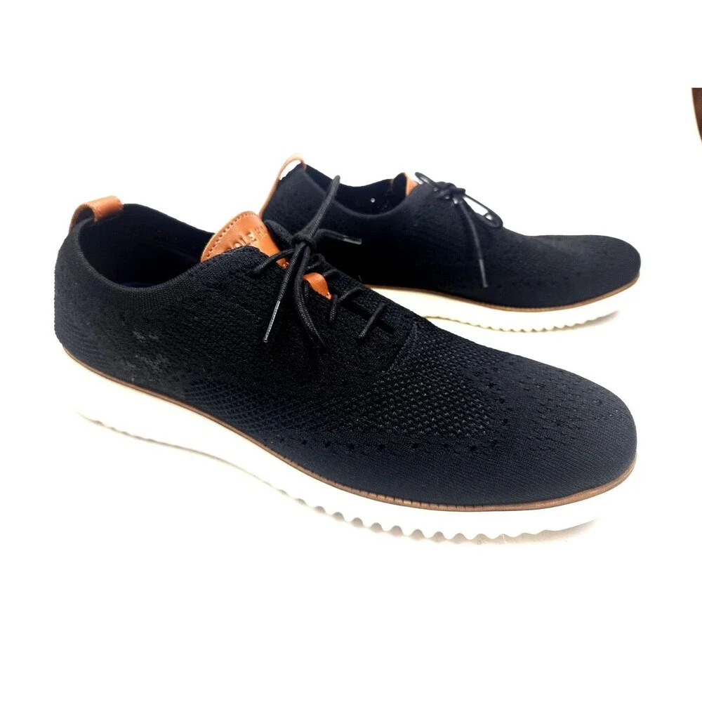 Cole Haan Size 13 M 2.Zerogrand Stitchlite Lace Mens Black Casual Shoes C27568